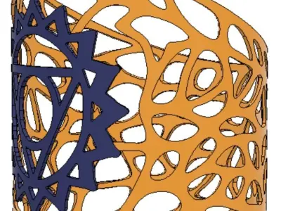 Throat Chakra Glass Vase Holder 3D print model