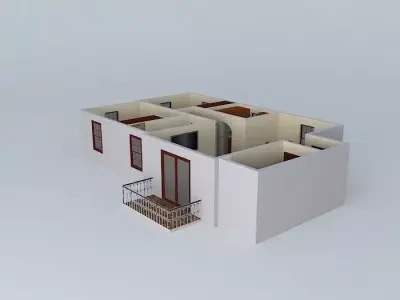2 Bedroom Apartment Free 3D model