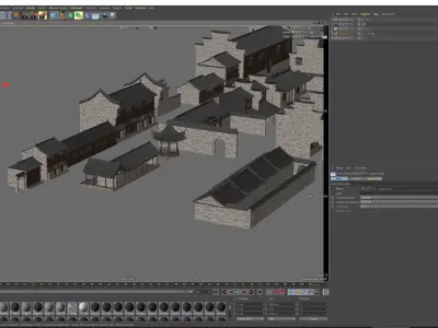  Chinese Hui Style Jiangnan Ancient Building  3D model
