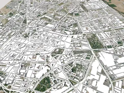 Cityscape Vitoria Gasteiz Spain 3D model