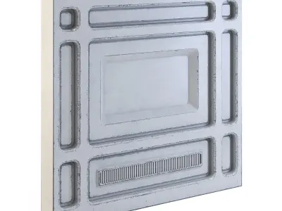 Futuristic Apartment Wall 3D model