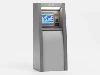 ATM Machine - Standalone Bank Terminal Low-poly 3D model