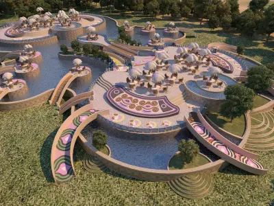 0029 - Creative Swimming Pool - 2D Plans - 3D Files 3D model