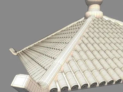 Japan Chinese roof 3D model