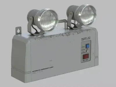 Old Emergency Light 3D model