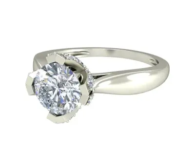Women Ring  Render 3dm STL OBJ FBX Details 3D print model 200