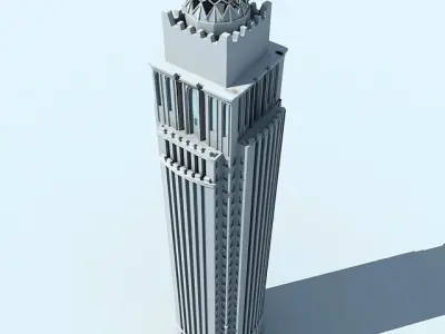 10 Architectural Buildings Low-poly 3D model