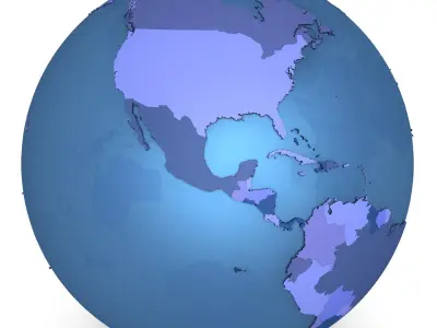  Earth With Countries 