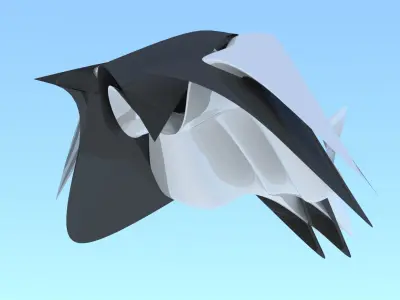 Spaceship Racer 3D Sci-Fi  Low-poly 3D model