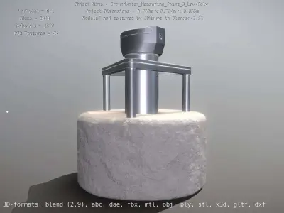 Groundwater Measure Pipe Low-Poly Version 3  Low-poly 3D model