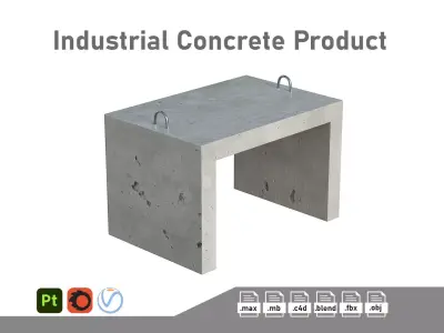 Industrial Concrete Product Low-poly 3D model