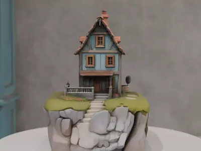 medieval house  3D print model