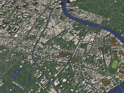 Bangkok Thailand - city and urban 3D model
