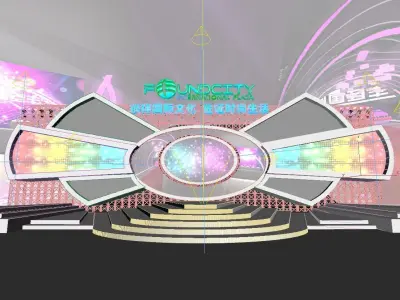 Stage party concert fashion catwalk T station  3 3D model