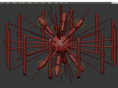 ERIS CHANDELIER Low-poly 3D model