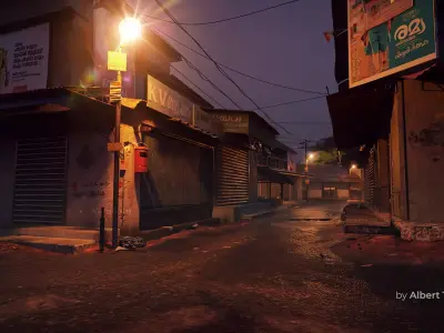 Night Street 3D model buy