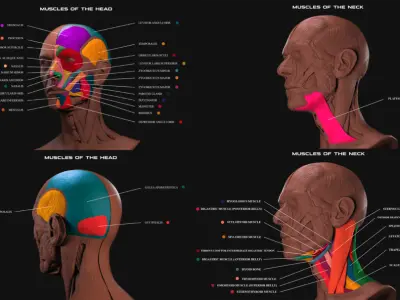 David Bowie Face Anatomy - Ecorche