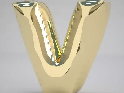 V Balloon Gold 3D model