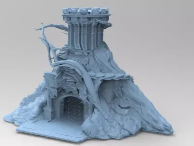 Eternia inspired cave fort 3D model