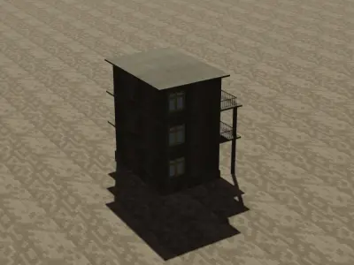 City house low-poly Low-poly 3D model