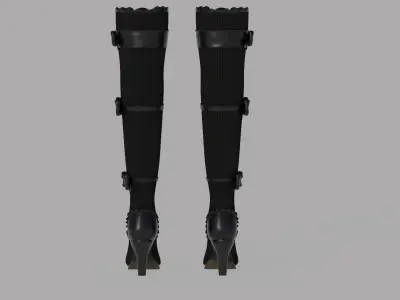 Lolita Boots Low-poly 3D model