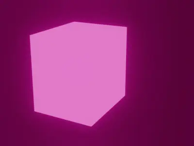 GLOWING CUBE Free 3D model