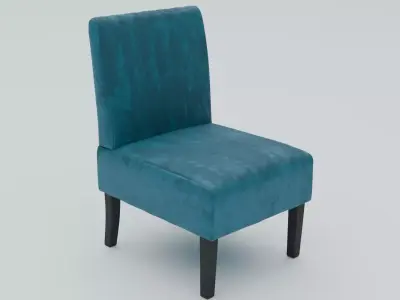 Velvet Chair Low-poly 3D model