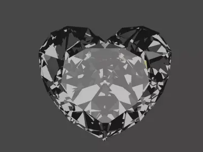 Diamond Heart 3D model Free 3D model