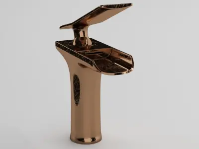 Waterfall single handle basin faucet 3D model