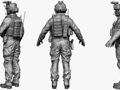  Military Special Force Soldier Zbrush 