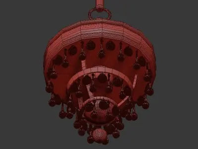 Calypso 1 Light Mini Chandelier 3D model