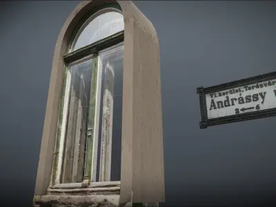 Random Budapest street props 3D model