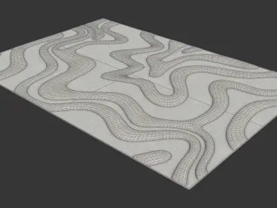 Norlander Wool Rug 3D model