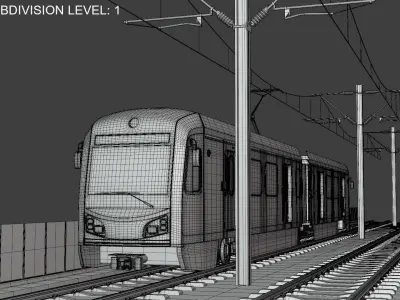 LA metro bridge and station 3D Model Pack