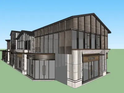 retail shop market bazar 3d model 3D model