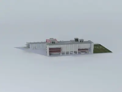 culture center with exhibition space 3D model