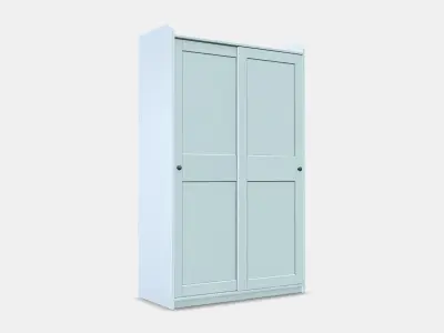 HAUGA Wardrobe with sliding doors 3D model