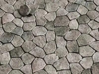 Rock stone for paving wall road flower bed 3D model