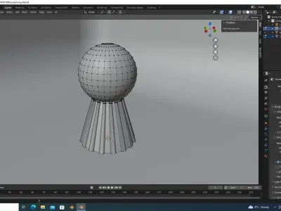 Lamp low poly Low-poly 3D model