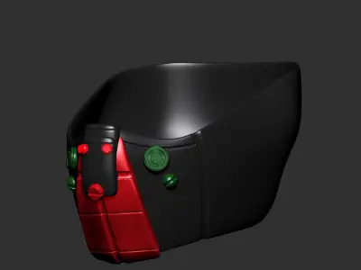 gas mask helmet scifi high poly sculpt 3D model ver 6 3D model 3D model