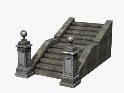 Stone Stairs 3D model