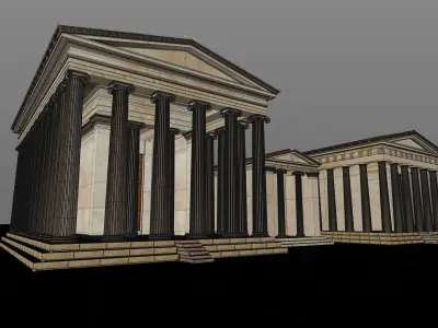 Letoon Apollon and Artemis Temple 3D model