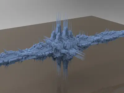 Space Station military facility exterior  3D model