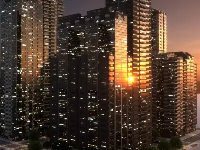 City Block Type B15 3D model