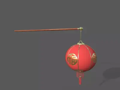 Chinese lantern Low-poly 3D model order