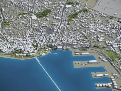 Bandirma - City 3D Model Low-poly 3D model