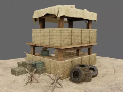  Military Trench Tower  3D model