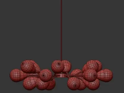 Holden Milk Glass Chandelier 3D model