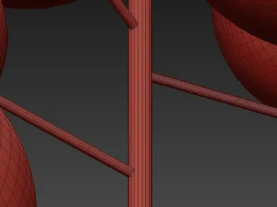 ARTEMIS FROSTED CHANDELIER 3D model