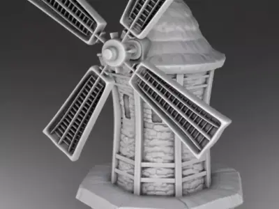 Full set - Mill and the well 3D print model